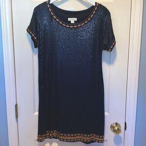 NWOT Monsoon Black Sequined Mini Dress